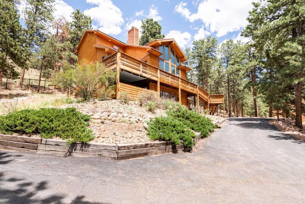 Private Hot Tub Overlooking Pikes Peak Woodland Park Exterior foto